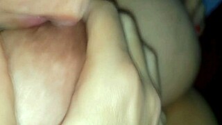 Addicted to tits, suck my wife's big natural tits for pleasure