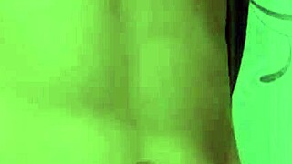 Dancing and twirling big chocolate pierced cock like propeller