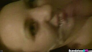 naughty jenny gives a detailed blowjob closeup, sucking cock backstage and receiving cum in mouth.