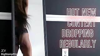 Ebony beauty shakes her ass seductively in lingerie and costume while dancing