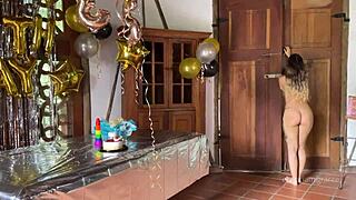 Best Birthday Surprise: Real Cock Fills My Ass With Milk.