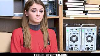 Tiny Brunette Teen 18+ Rosalyn Sphinx Caught Shoplifting, Fucked By Mall Cop.