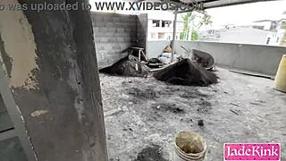 horny couple couldn't find better place so fucking on construction site