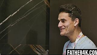 Blonde teen girlfriend mistakes stepdad for boyfriend, gets doggystyle instead