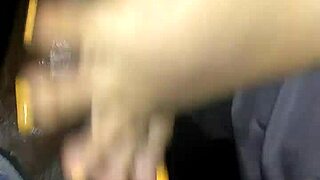 Ebony BBW Gives Reverse Footjob Cumshot