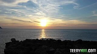 Does This Curvy Italian Teen Want American Cock Roughing Her Up?