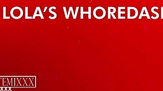 lola's giving tips on gagging on a monster cock, so hot!