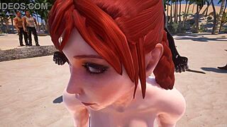 Serena deepthroats black bull in public