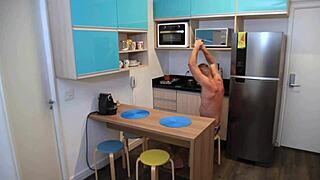 i as good husband kiss my old redhead wifes big clit before work