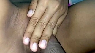 He licks the neighbor girl's tight pussy, then fucks her hard until she squirts.