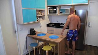 i as good husband kiss my old redhead wifes big clit before work