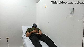 Kinky Fat Doctor Masturbates Huge Cock In Office, Dominating Cute Young Patient