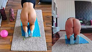 Dual cam naked workout uncensored - brace yourself for the action