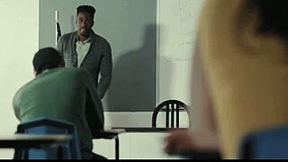 Hot student fucks her teacher and deepthroats his big black cock 😍