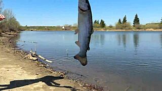 Young Angler Girl's Outdoor Fishing Trip After School.