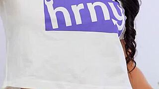 Sexy latina teen masturbates wet shaved pussy for boyfriend 😘