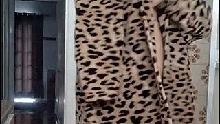 Latina milf flashing in bathroom, ready for cock.