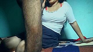 Cute Desi girlfriend moans during passionate fuck.