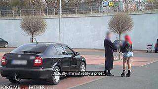 Rough fuck in gas station glory hole!