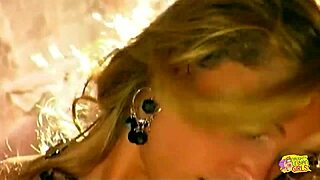 These sexy blondes in bikinis and heels are licking each other's asses with dildos! 😍