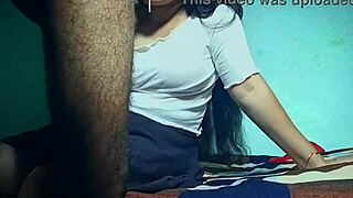 Cute Desi girlfriend moans during passionate fuck.