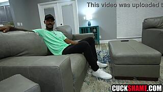 cuckold husband invites black buddy to fuck wife