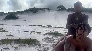 Brazilian amateur fucks greek beauty in anal doggystyle with monster cock