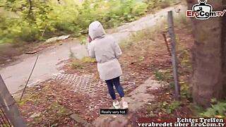 shy student, want outdoor sex in the forest?