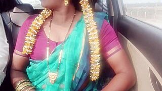 Indian housewife fucks husband's father in car with dirty talk
