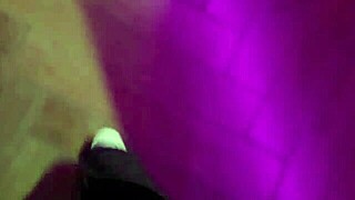 horny slut jerks off in nightclub toilet