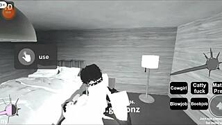 Big Ass Cumshot in Roblox Sex Scene