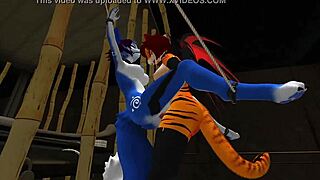 blue vixen gets properly used in bdsm fucking and blowjob