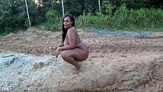 Fucking Beautiful Brazilian Mulata May Silva's Big Ass In House And Car For Creampie
