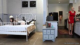 Brunette Teen Lesbian! Anal Fist That Stepmom's Ass Hard!