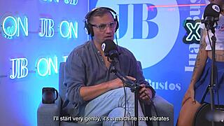 latina's rough vibrator leads to deepthroat on podcast