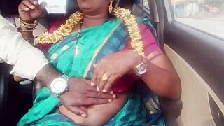 Indian housewife fucks husband's father in car with dirty talk