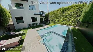 teen xxlayna marie fucks pool guy to punish ex 😏 cums hard in vr