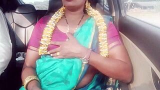 Indian housewife fucks husband's father in car with dirty talk