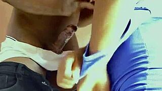 Drunk co-tenant fucks neighbor under stairs with dripping pussy!