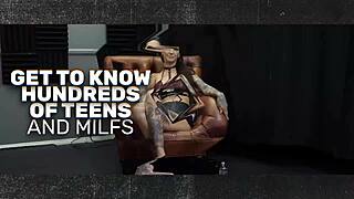 gangbangcreampie - busty milf in hot gangbang