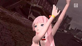 Megurine Luka Bound In Nude Bondage Goddess Pose