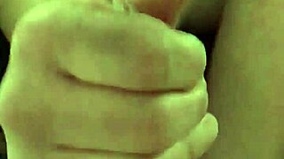 girlfriend rubs big cock during prostate play