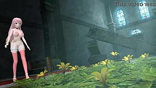 Megurine Luka Bound In Nude Bondage Goddess Pose