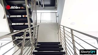 nanny caught playing with toys