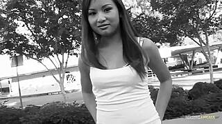 naughty asian babe picked up for intense interracial threesome