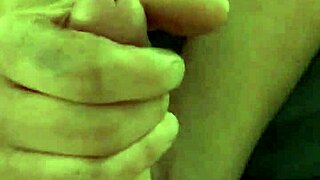 girlfriend rubs big cock during prostate play