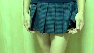 Schoolgirl in Disguise Plays with Anal Toys
