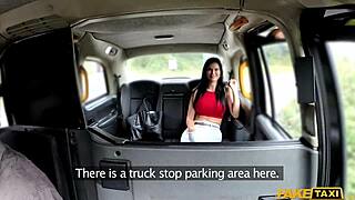 fake taxi - jasmine jae gets a workout on the back seat and pees outside full scene