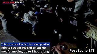 channy crossfire chokes on cop blowjob in latex 😏