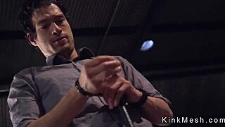 Watch the blonde's ass whipped and fucked in bondage